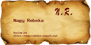 Nagy Rebeka névjegykártya